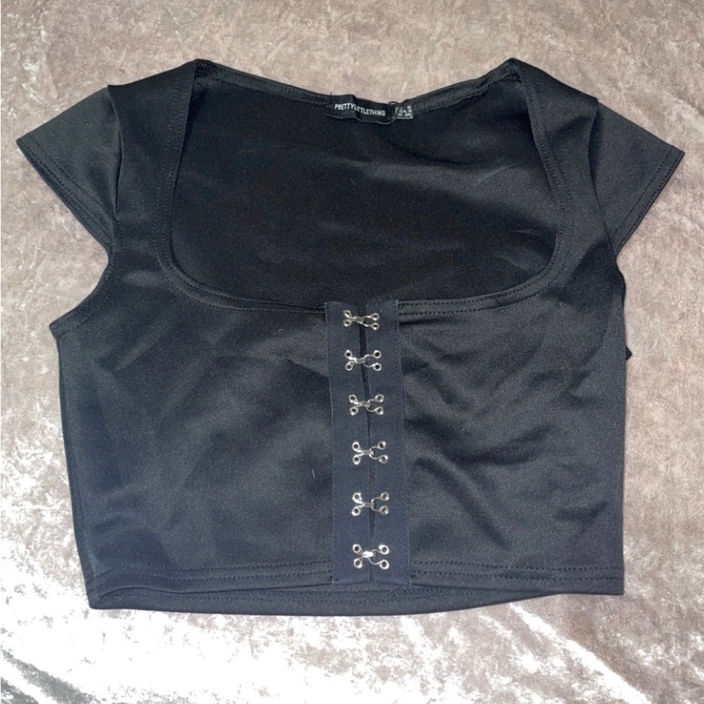 PLT | Black Crop Top